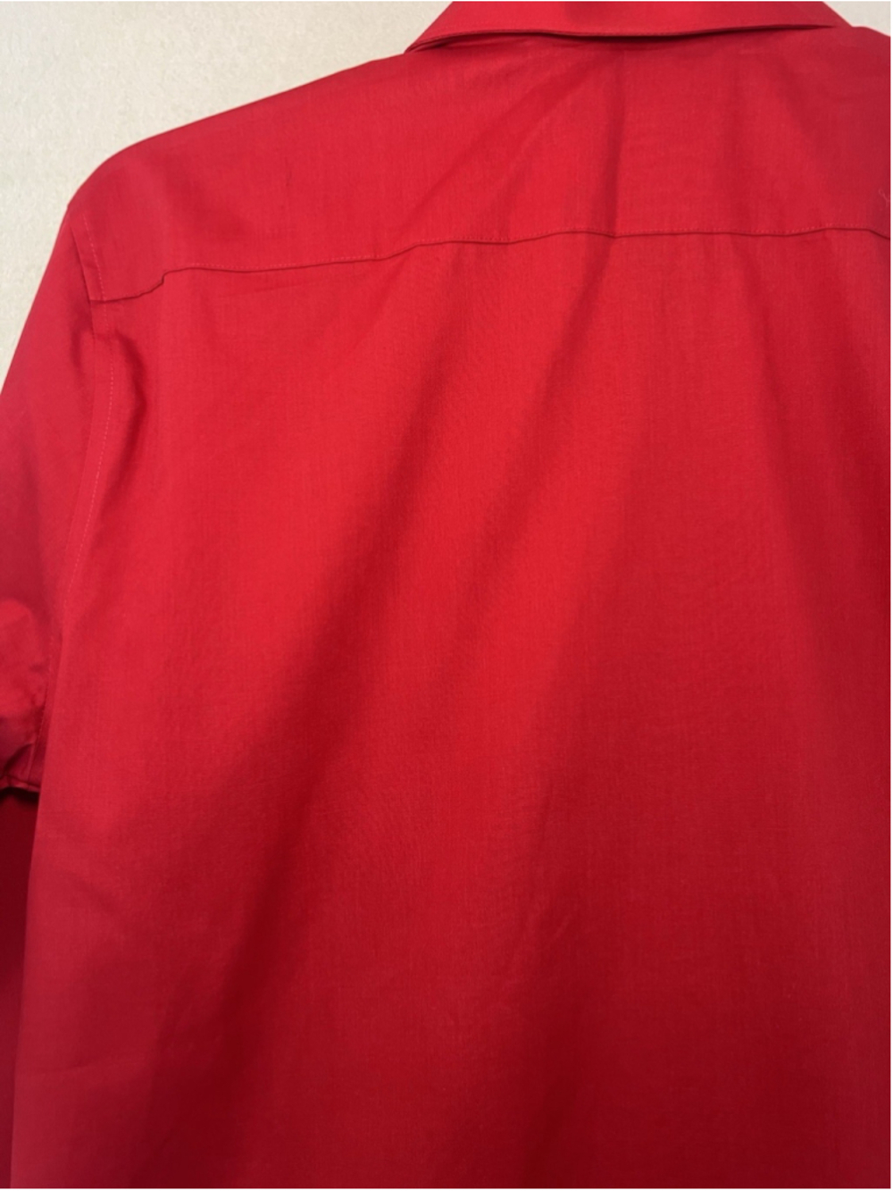 J.Ferrar Dress Shirt Slim Fit Long Sleeve Men's Size M 15-15.5 Red Button Up - Picture 8 of 12